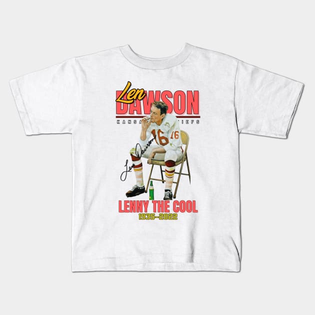 Len Dawson Aesthetic Tribute 〶 Kids T-Shirt by Terahertz'Cloth